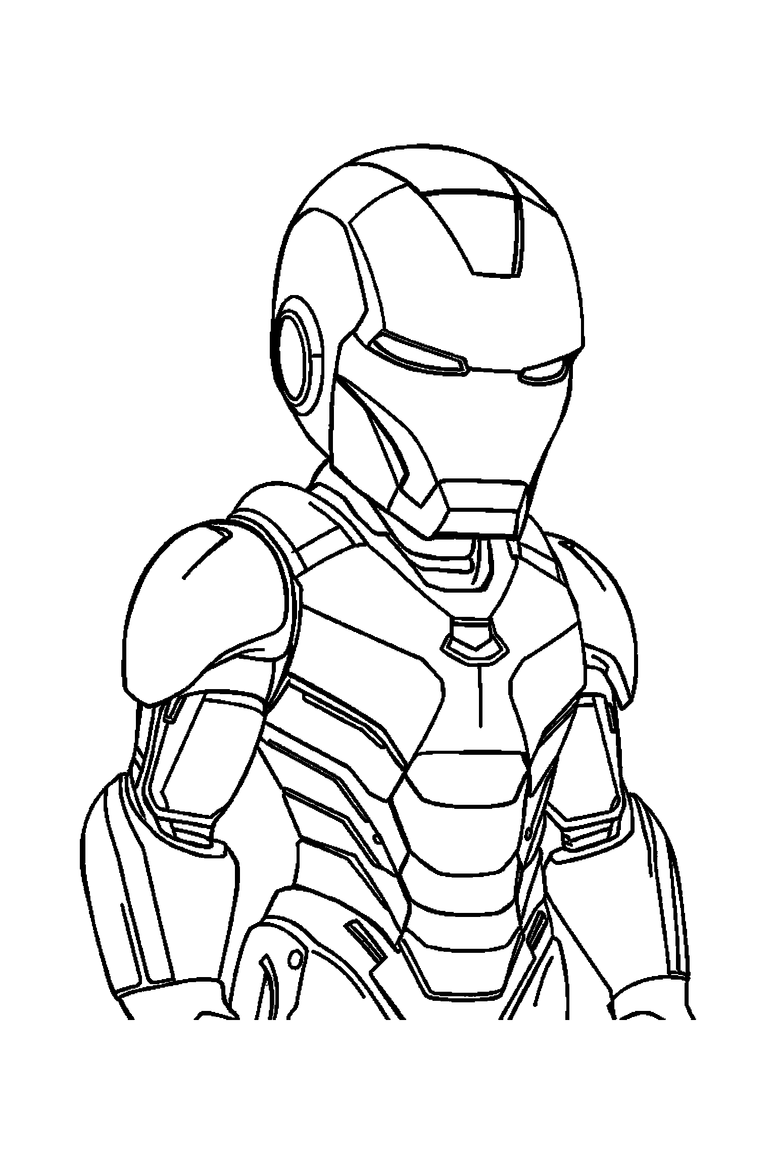 Coloriage Iron Man gratuit à imprimer : une armure volante prêt pour une aventure