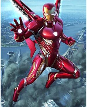 Broderie diamant Avengers Iron Man à réaliser soi-même, toile 30,5 x 40,6 cm