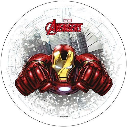 Disque comestible Iron Man pour gâteau 20 cm Modecor