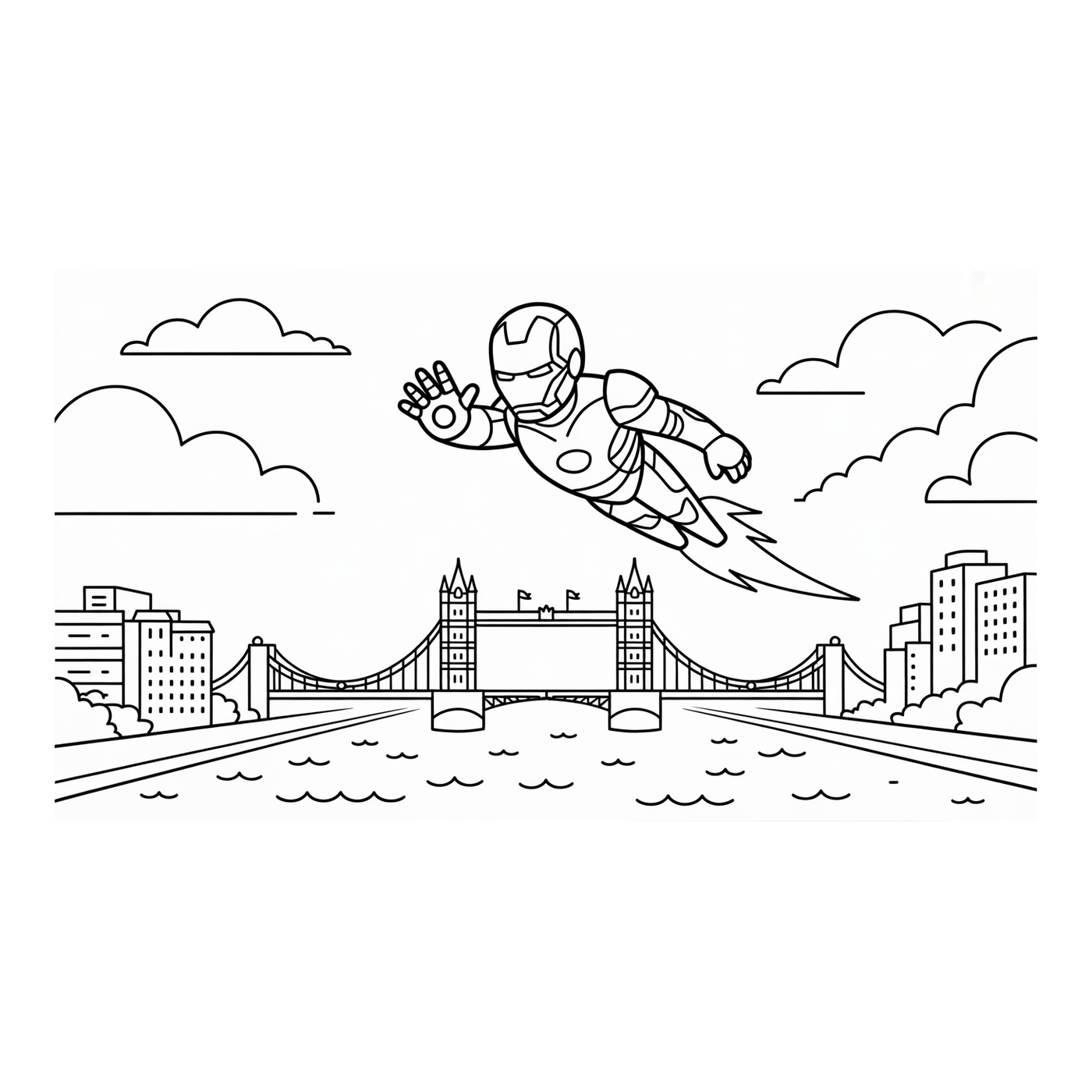 Coloriage Iron Man gratuit à imprimer : casque Iron Man en gros plan
