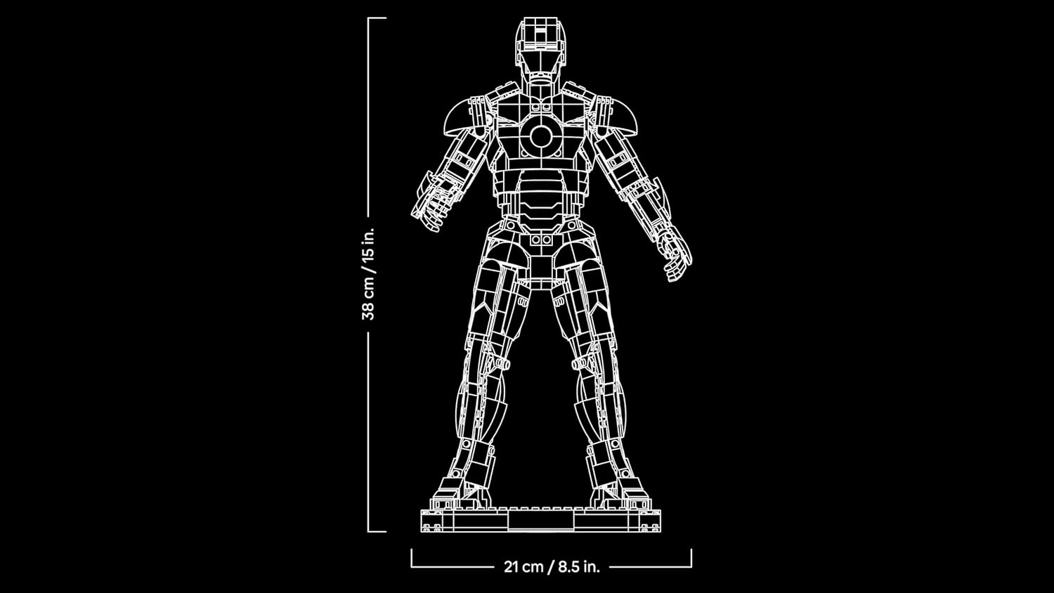 Figurine collector LEGO Marvel Iron Man Mark 3 avec réacteur arc 76344 – Image 6