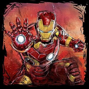 Toile Iron Man Avengers : L'Ère d'Ultron en coton 40 x 40 cm