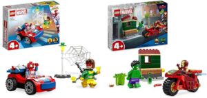 Pack LEGO Marvel Iron Man et Hulk avec moto, Spider-Man et Doc Ock 76287 + 10789
