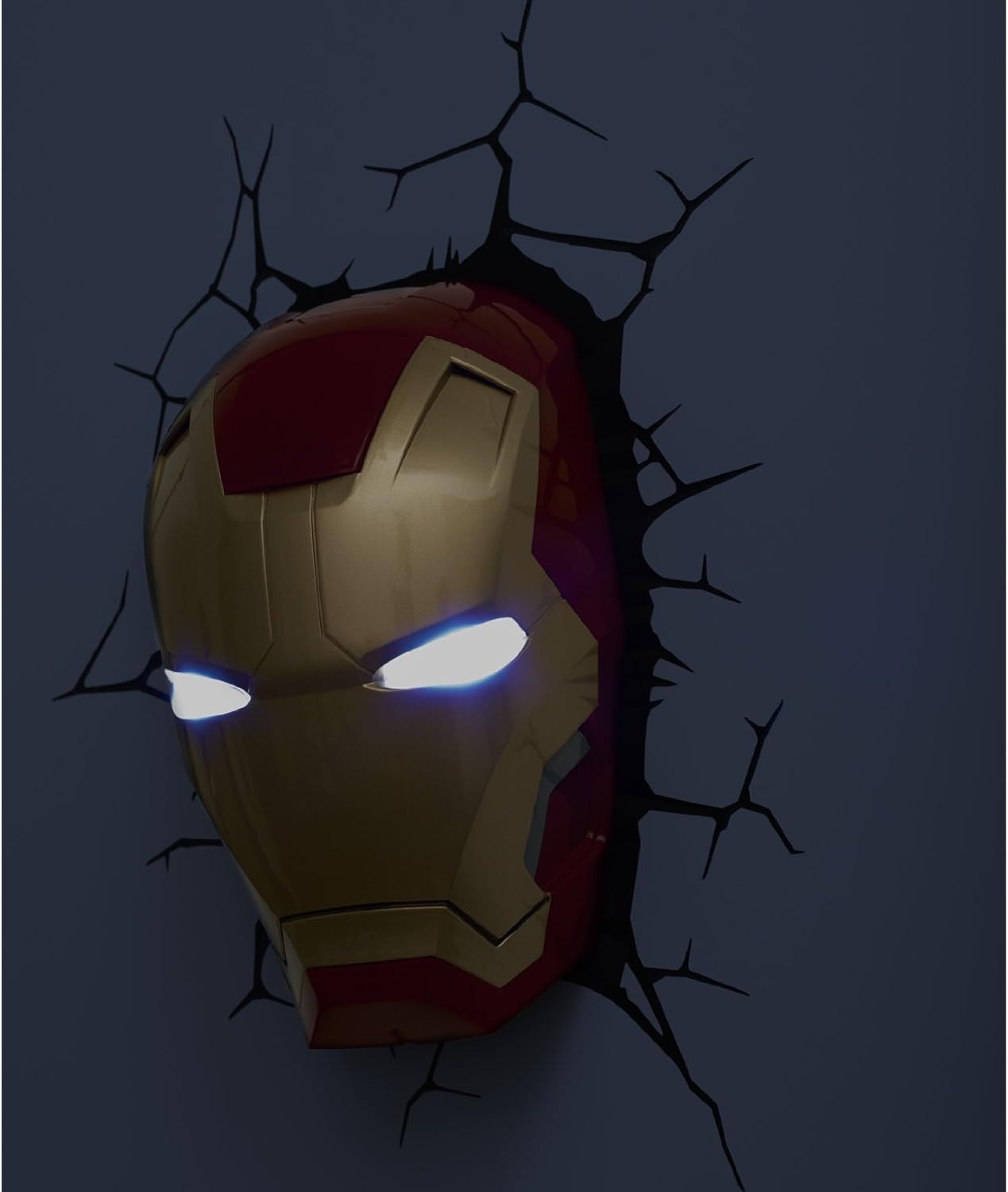 Applique murale LED casque Iron Man Marvel rouge 3D Light FX – Image 3