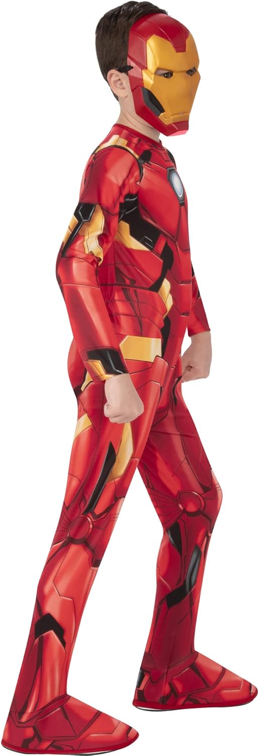 Déguisement Marvel Iron Man rouge avec masque et couvre-bottes enfant – Image 4