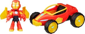 Figurine Iron Man Marvel avec bolide Iron Racer dès 4 ans