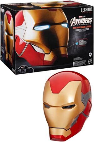 Casque électronique Iron Man Marvel Legends avec visière lumineuse, Avengers: Endgame