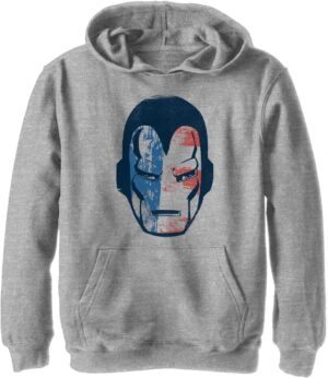 Sweat à capuche Marvel Iron Man Americana Sportlich Heather XL pour garçons