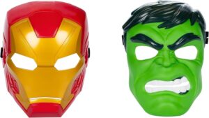 Marvel Avengers lot de 2 masques Iron Man et Hulk avec élastiques ajustables dès 5 ans