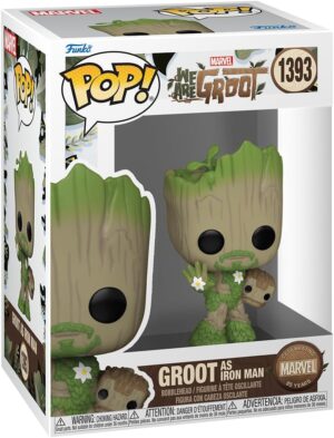 Figurine Funko Pop! Marvel Iron Man We Are Groot en vinyle