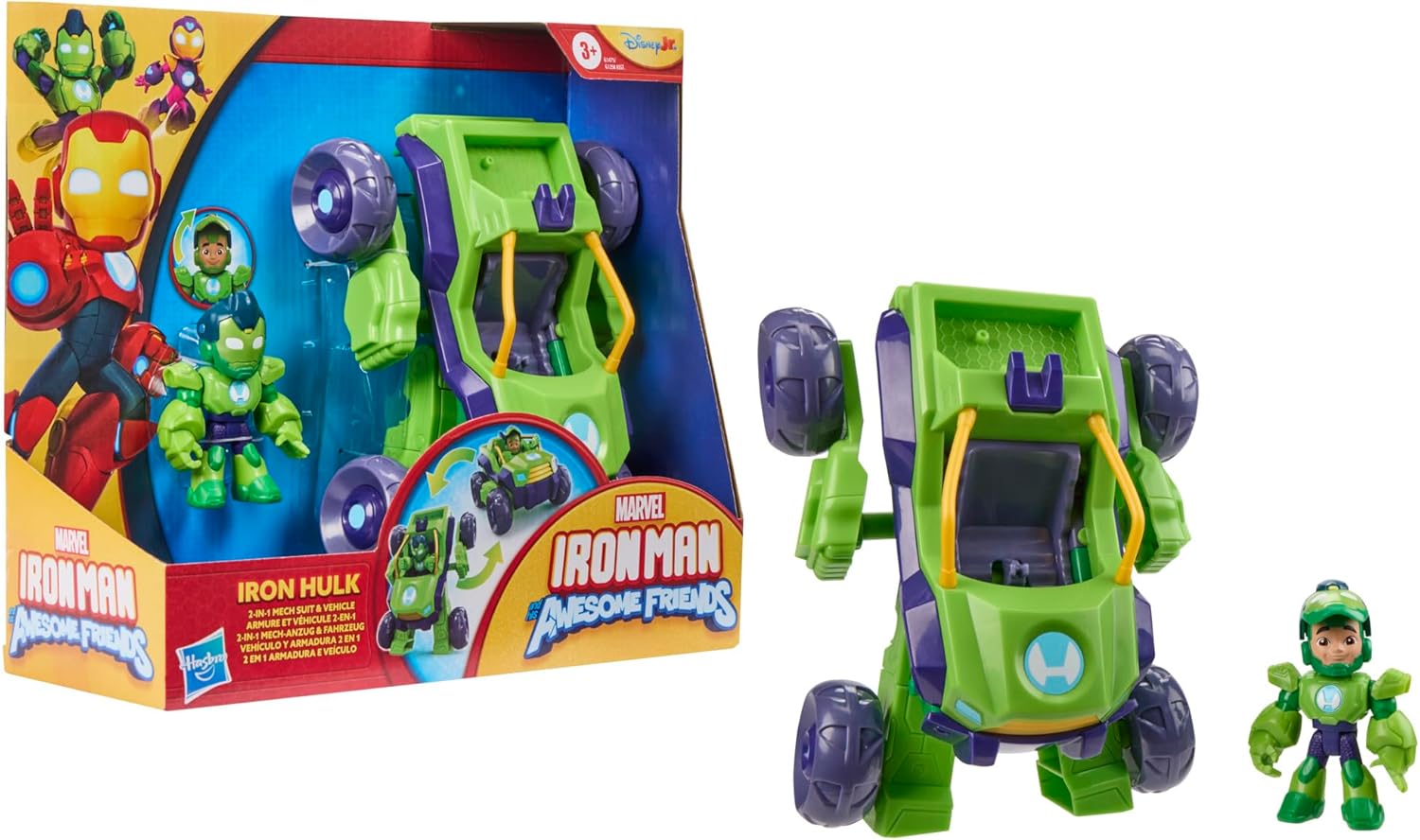 Iron Hulk Marvel Iron Man and His Awesome Friends, armure et véhicule 2-en-1 avec figurine – Image 8