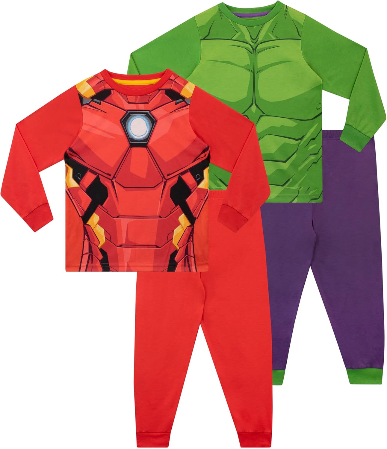 Pack de 2 pyjamas Marvel Avengers enfants Iron Man et Hulk