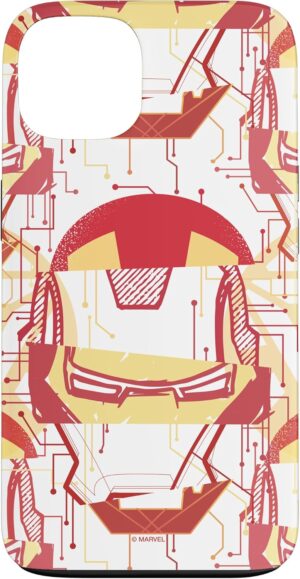 Coque iPhone 13 Marvel Iron Man Tony Stark Casque épissé