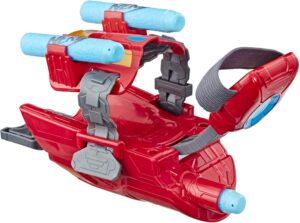 Gant lance projectile Iron Man Marvel Avengers avec 3 fléchettes Nerf, dès 5 ans