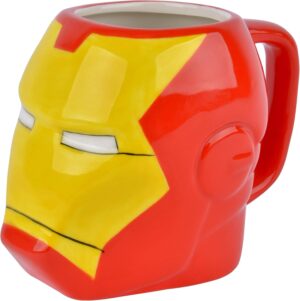 Mug Iron Man en dolomite avec relief 3D