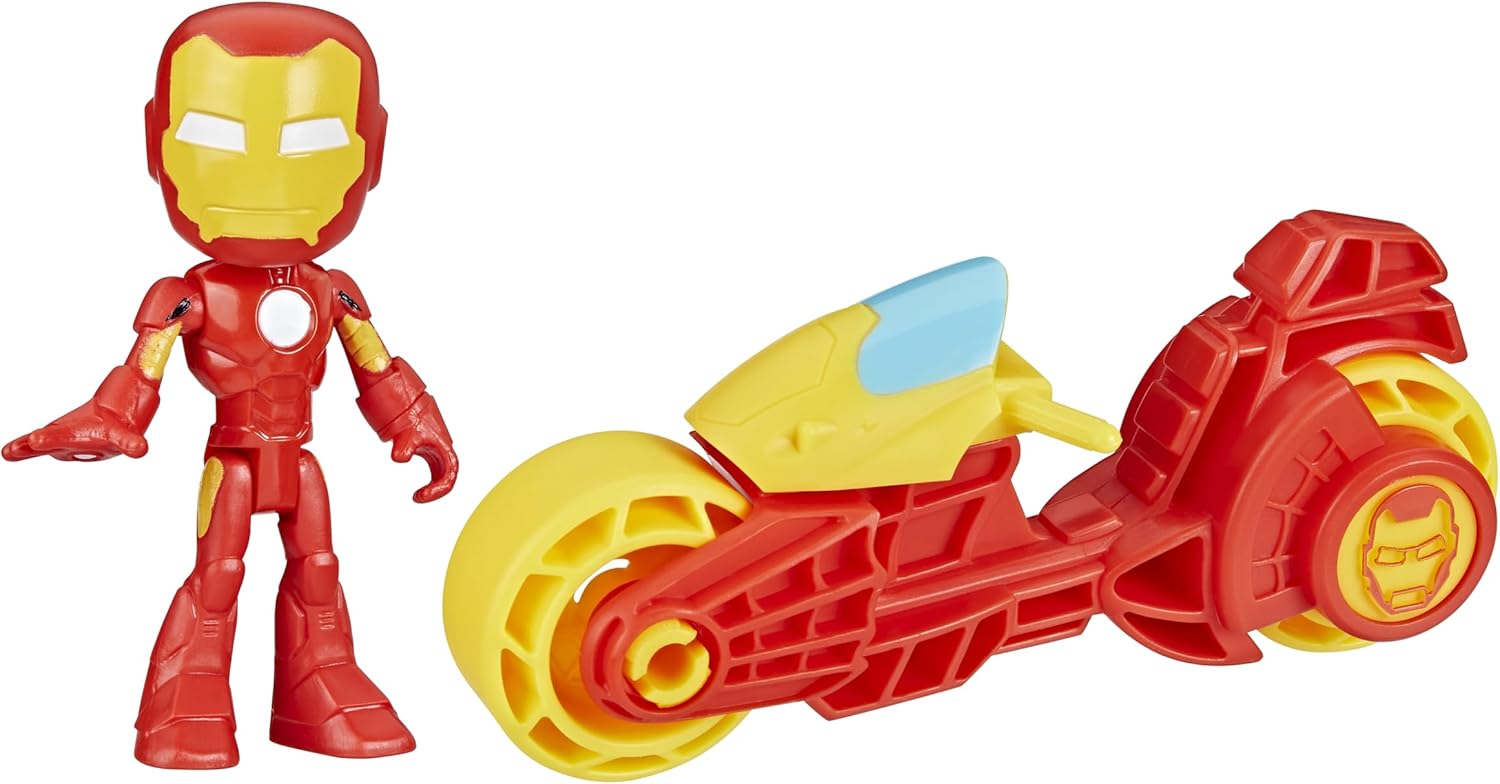 Coffret Marvel Spidey et ses Amis Extraordinaires avec figurine Iron Man et moto