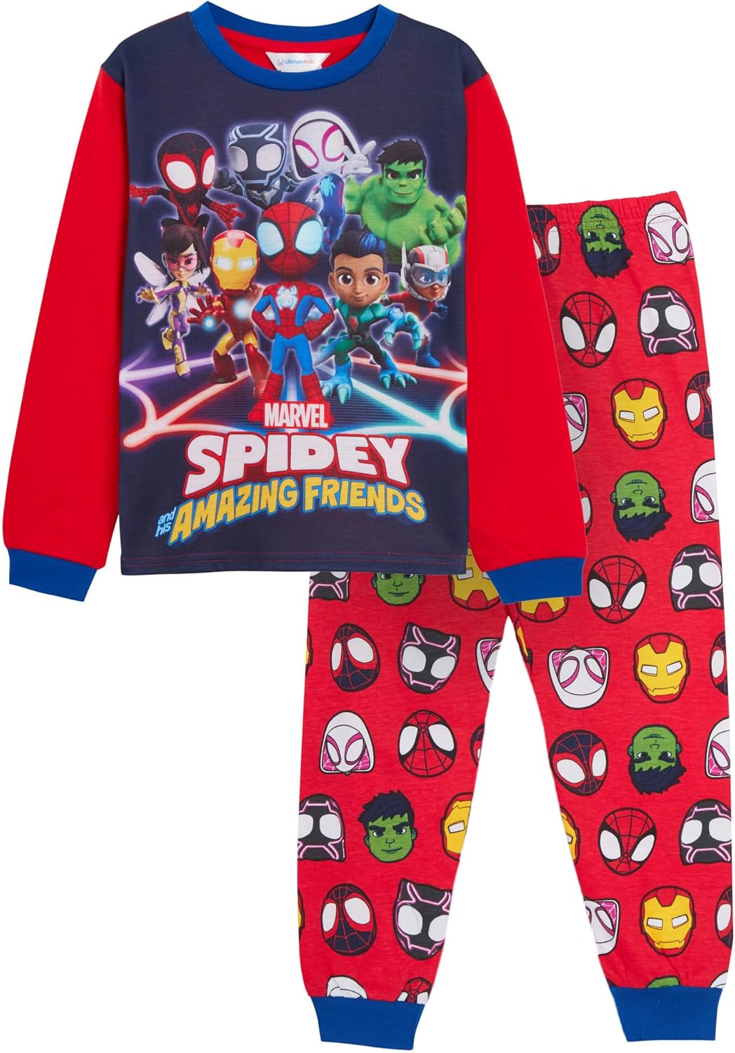 Pyjama enfant Spidey And His Amazing Friends avec Iron Man et héros Marvel