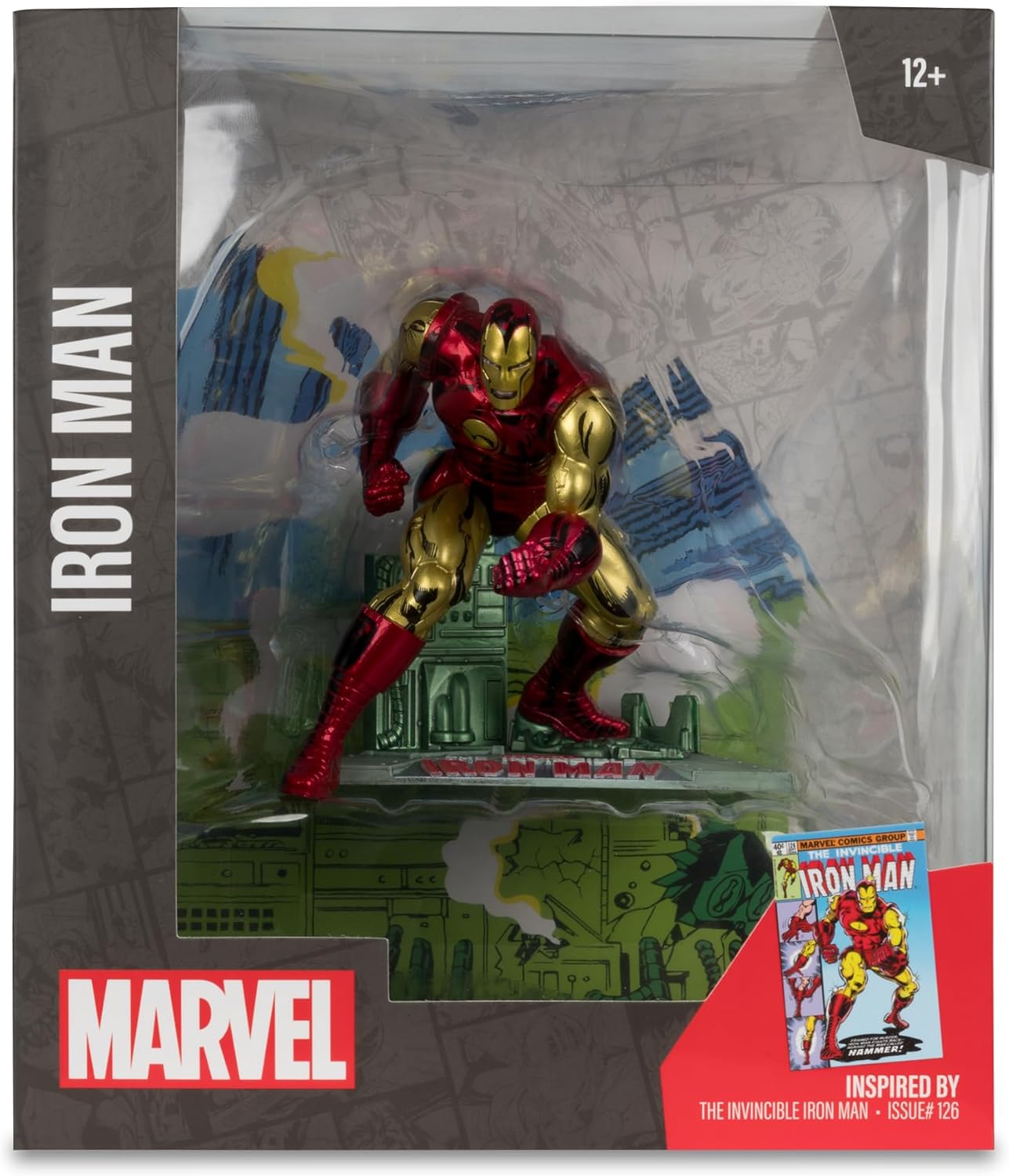 Figurine Marvel Iron Man 1:10 avec scène, The Invincible Iron Man 126 – Image 7