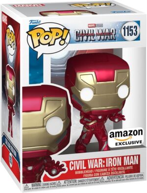 Funko Pop! Marvel Civil War Iron Man Build A Scene avec Captain America