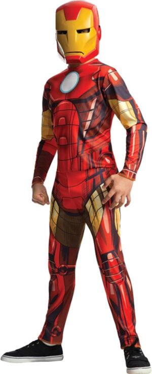 Déguisement classique Avengers Iron Man enfant avec masque, taille 5-6 ans / 105-116 cm