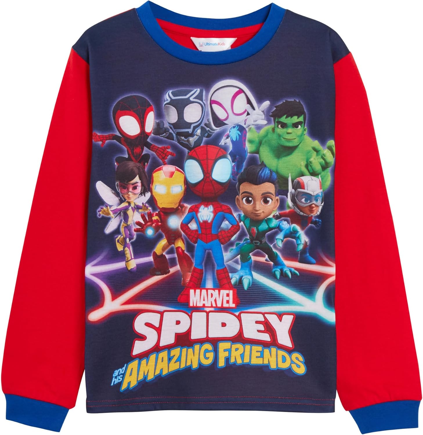 Pyjama enfant Spidey And His Amazing Friends avec Iron Man et héros Marvel – Image 2