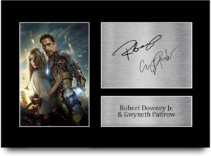 Photo A4 Iron Man Tony Stark & Pepper Potts avec Robert Downey Jr & Gwyneth Paltrow