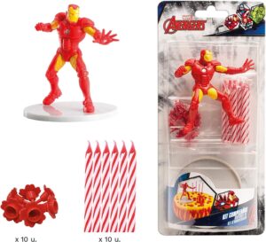 Kit déco gâteau Iron Man 303005 avec figurine multicolore