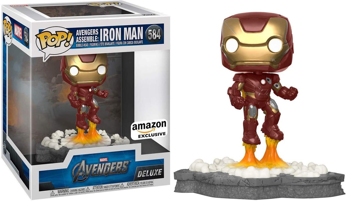 Funko POP! Deluxe Marvel Avengers Iron Man Assemble en vinyle 9,5 cm