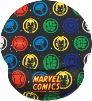 Tapis de souris ergonomique Marvel Avengers Iron Man avec repose-poignet en gel