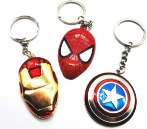 Porte-clés Marvel The Avengers Iron Man, lot de 3 pendentifs assortis