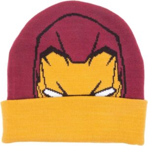 Bonnet Marvel Iron Man motif visage taille unique