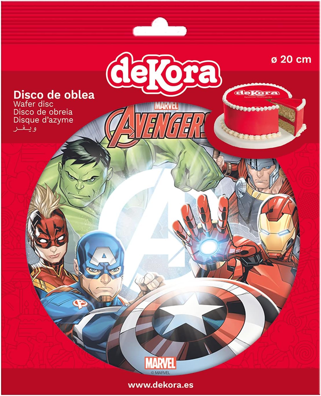 Disque azyme Avengers Iron Man pour gâteau enfant 20 cm – Image 2