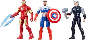 Pack cadeau Avengers avec Iron Man, Captain America et Thor, figurines 10 cm