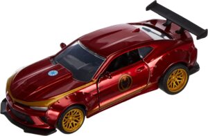 Chevy Camaro SS 2016 Marvel Iron Man rouge et doré avec portes ouvrantes