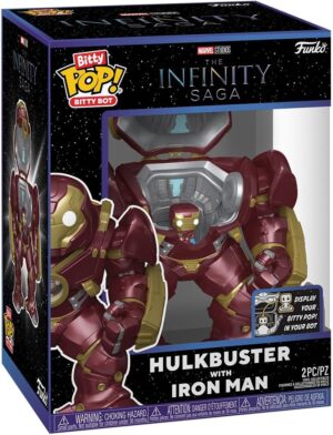 Funko Bitty Bots Marvel Hulkbuster avec Iron Man Bitty Pop et support