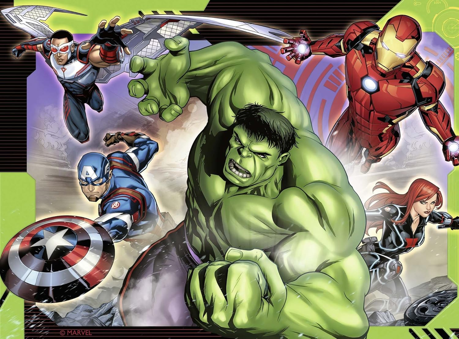 Puzzle Marvel Avengers 4 en 1 avec Iron Man, 12, 16, 20 et 24 pièces – Image 5