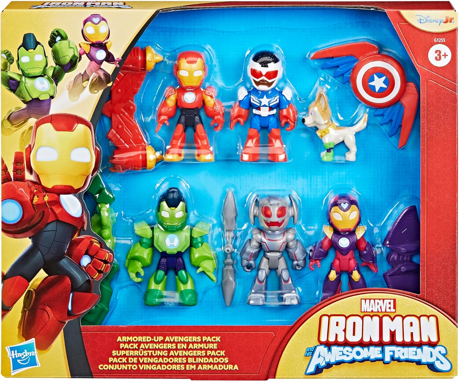 Pack figurines Marvel Iron Man et ses amis Avengers en armure 7,5 cm – Image 5
