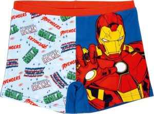 Short de bain garçon bleu Marvel Avengers Iron Man Captain America, 8 ans