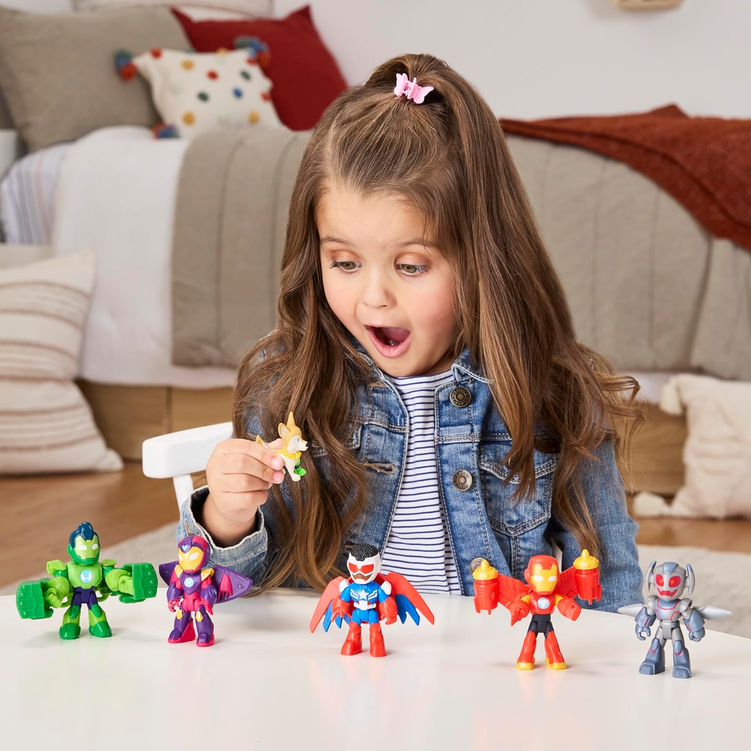 Pack figurines Marvel Iron Man et ses amis Avengers en armure 7,5 cm – Image 2
