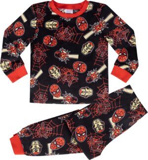 Pyjama polaire manches longues Marvel Spider-Man et Iron Man
