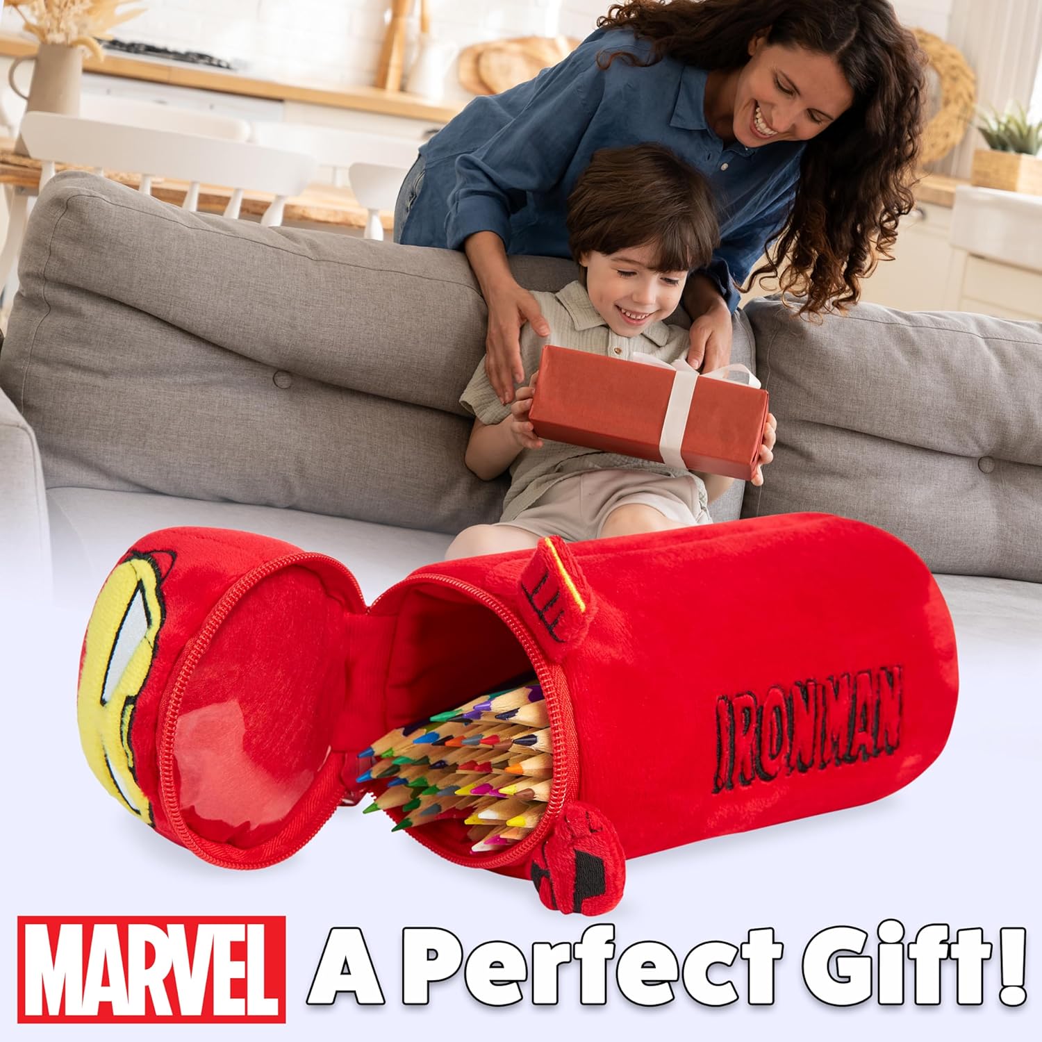 Kit de coloriage Marvel Spiderman avec trousse, 48 pcs Rouge Iron Man – Image 2