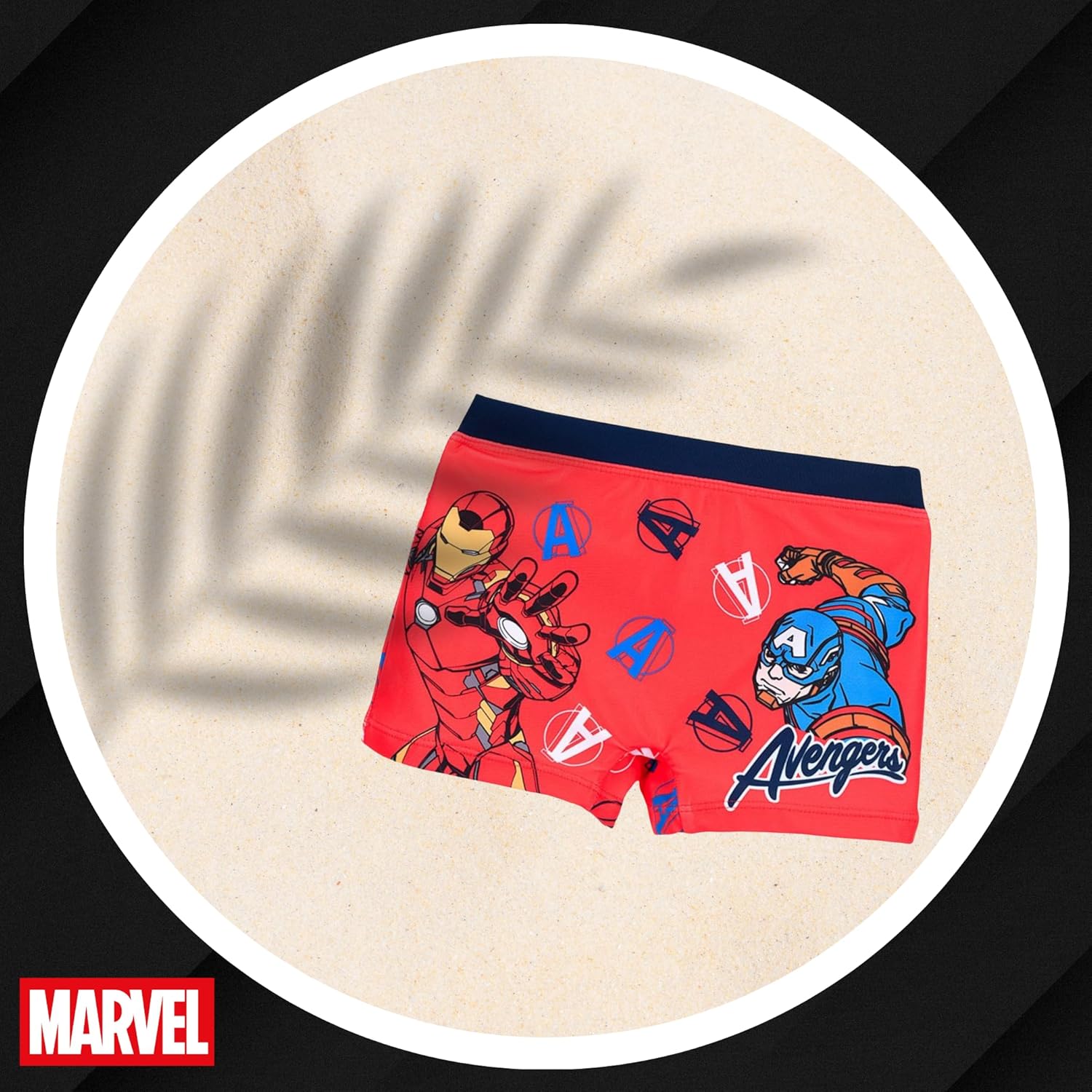 Short de bain garçon Marvel Avengers avec Iron Man et Captain America, 4 à 10 ans – Image 4