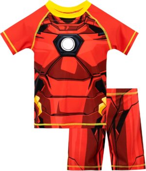 Maillot de bain 2 pièces Iron Man Marvel pour garçon