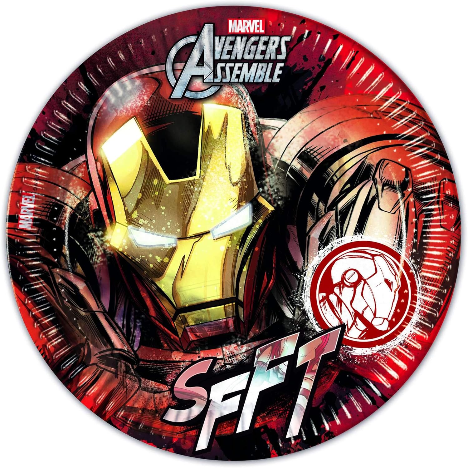 Pack fête Avenger Iron Man avec 8 assiettes, nappe et 20 serviettes – Image 6