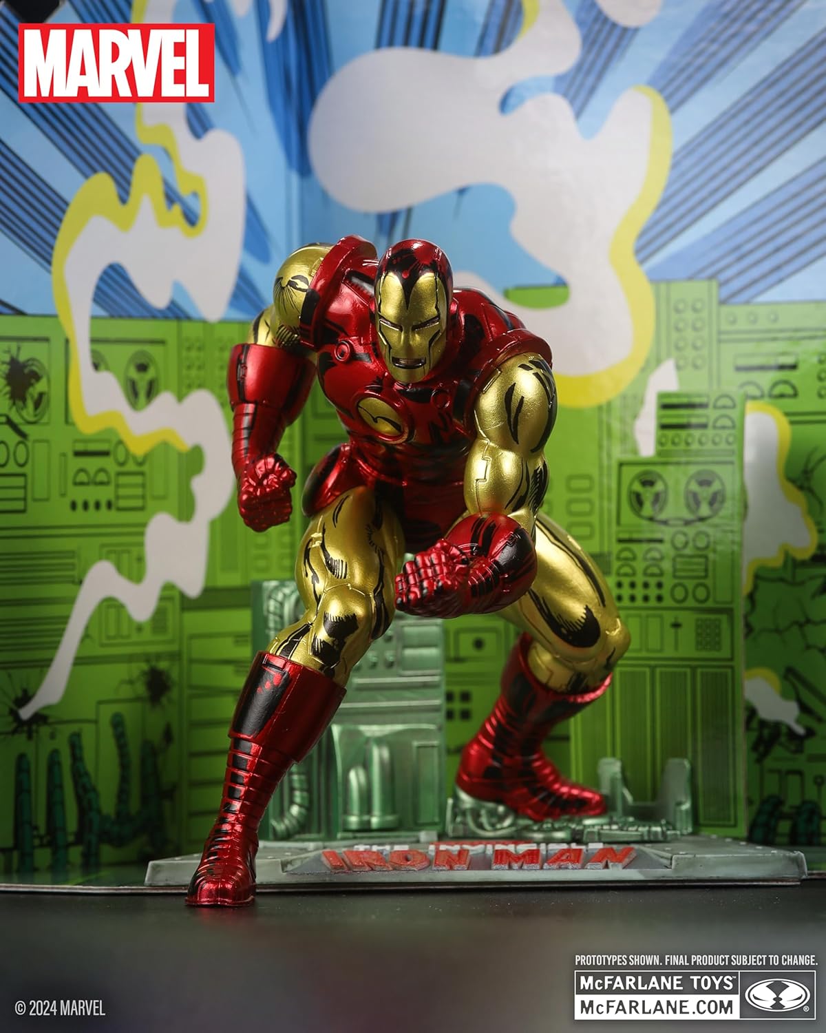 Figurine Marvel Iron Man 1:10 avec scène, The Invincible Iron Man 126 – Image 2