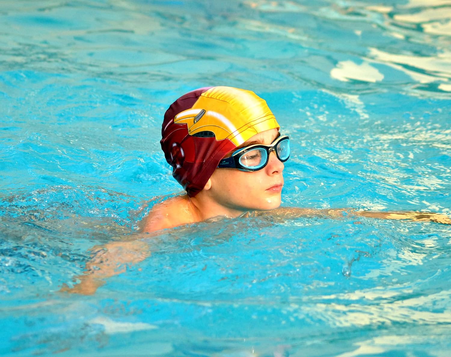 Bonnet de natation Iron Boy Iron Man en tissu – Image 5