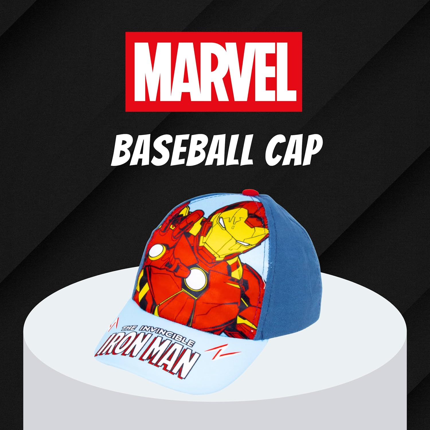 Casquette d'été Marvel Avengers bleu avec visuels Iron Man et Hulk pour garçon – Image 3