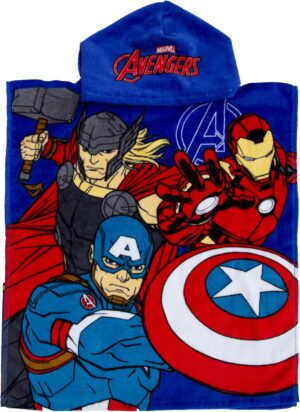 Poncho à capuche Marvel Avengers Iron Man multicolore 115 x 50