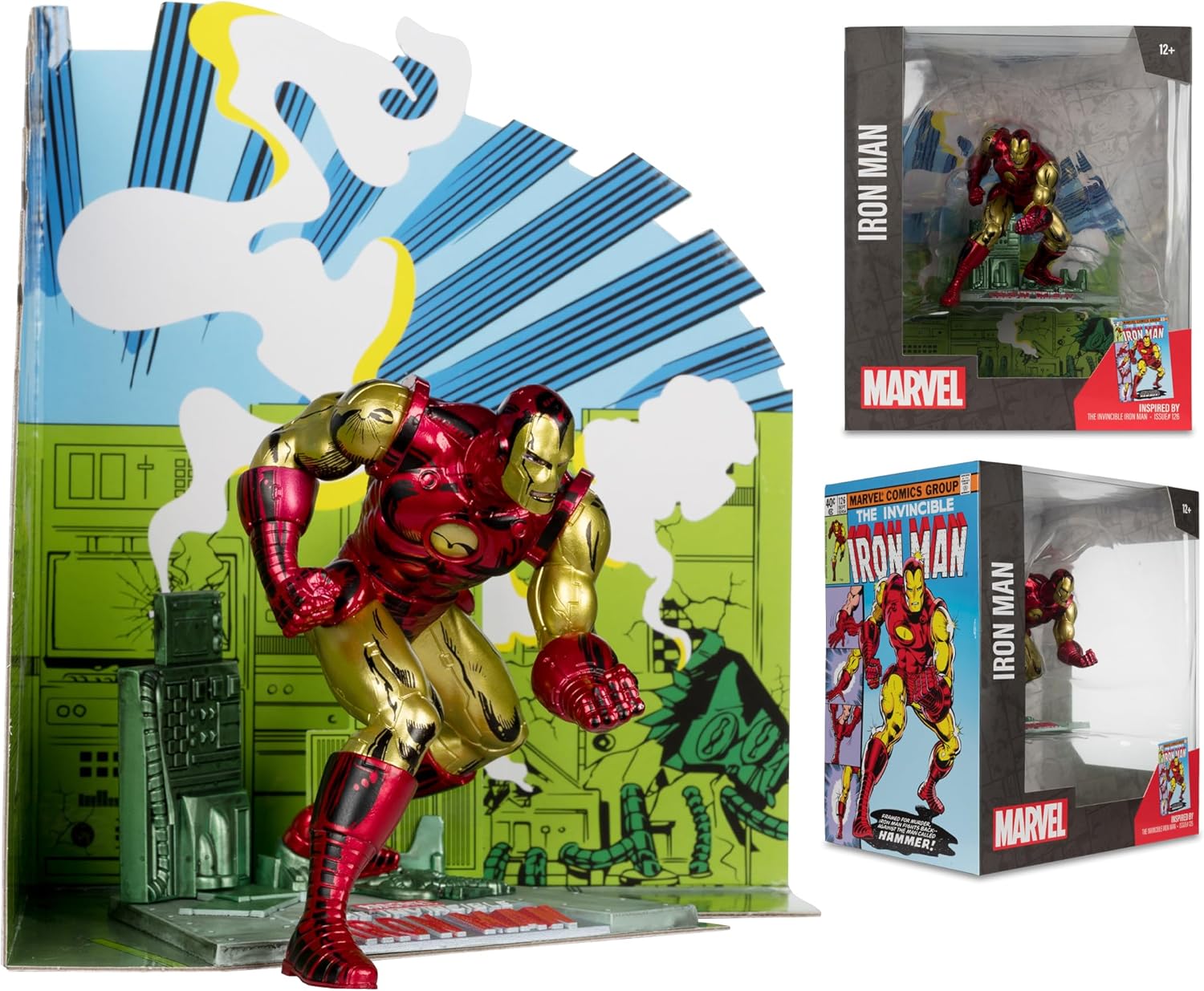 Figurine Marvel Iron Man 1:10 avec scène, The Invincible Iron Man 126 – Image 6