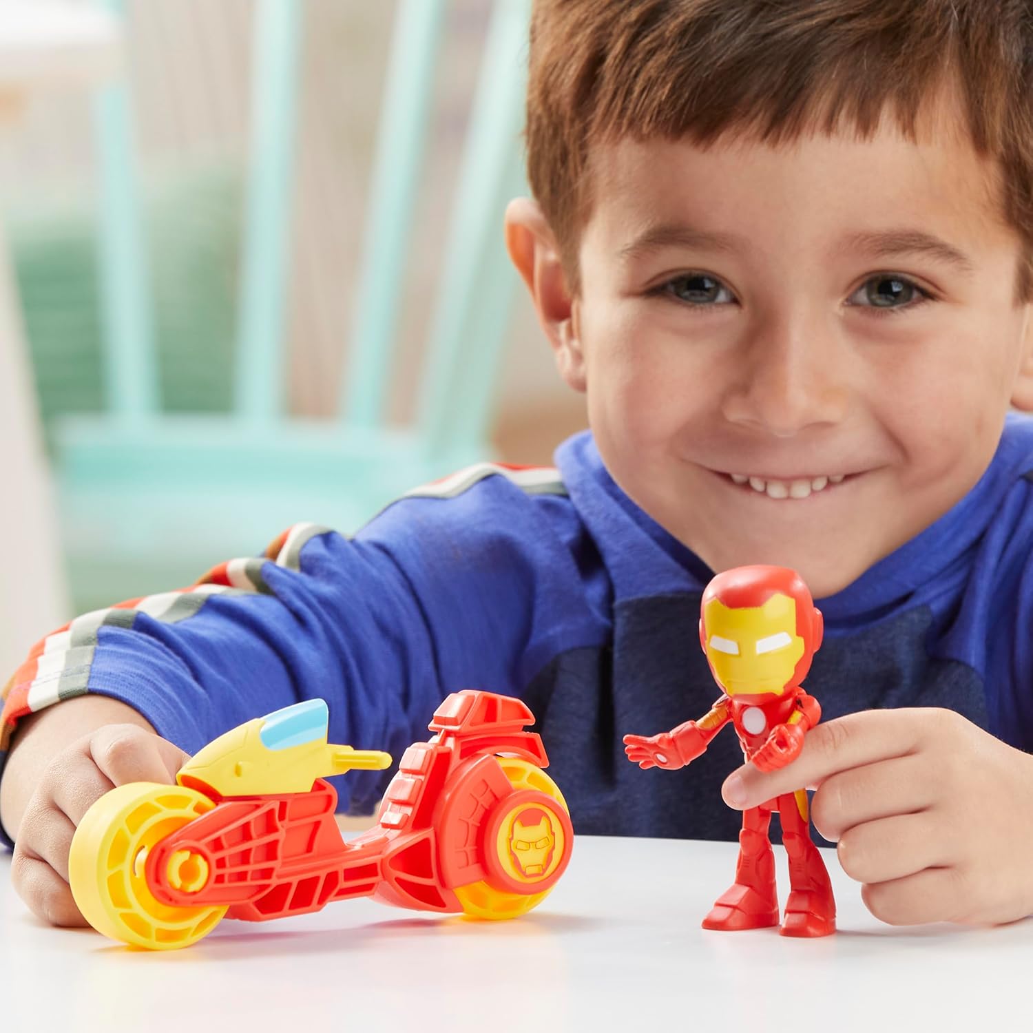 Coffret Marvel Spidey et ses Amis Extraordinaires avec figurine Iron Man et moto – Image 5